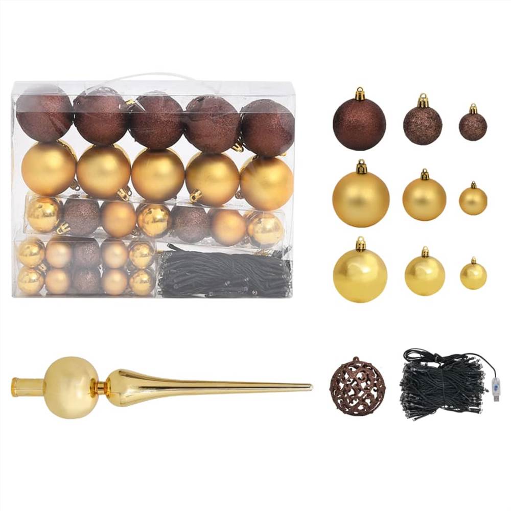 Corner Artificial Christmas Tree LEDs&Ball Set White 240 cm PVC