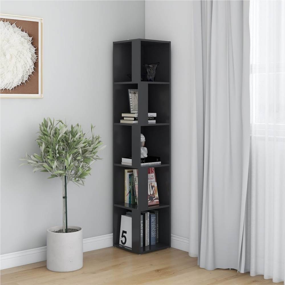 Corner Cabinet Grey 33x33x164.5 cm Chipboard
