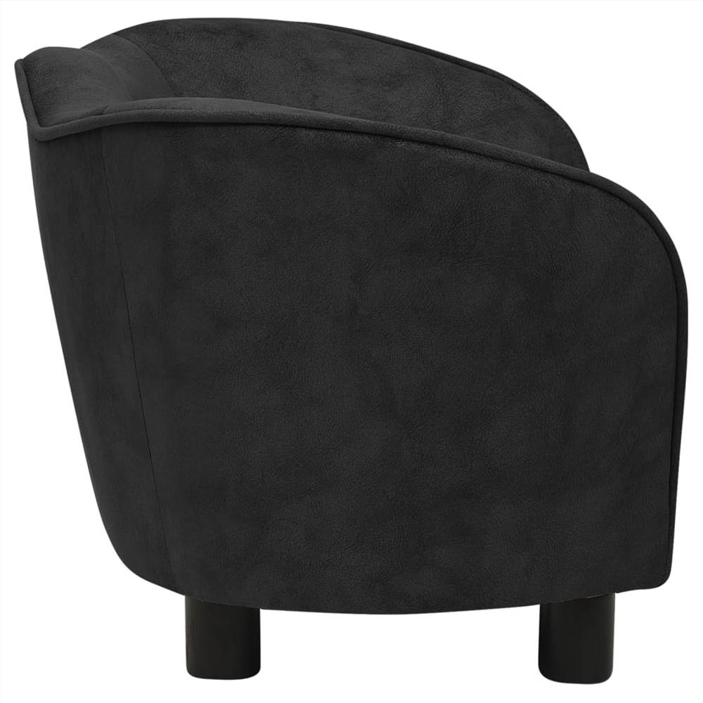 Dog Sofa Black 66x43x40 cm Plush