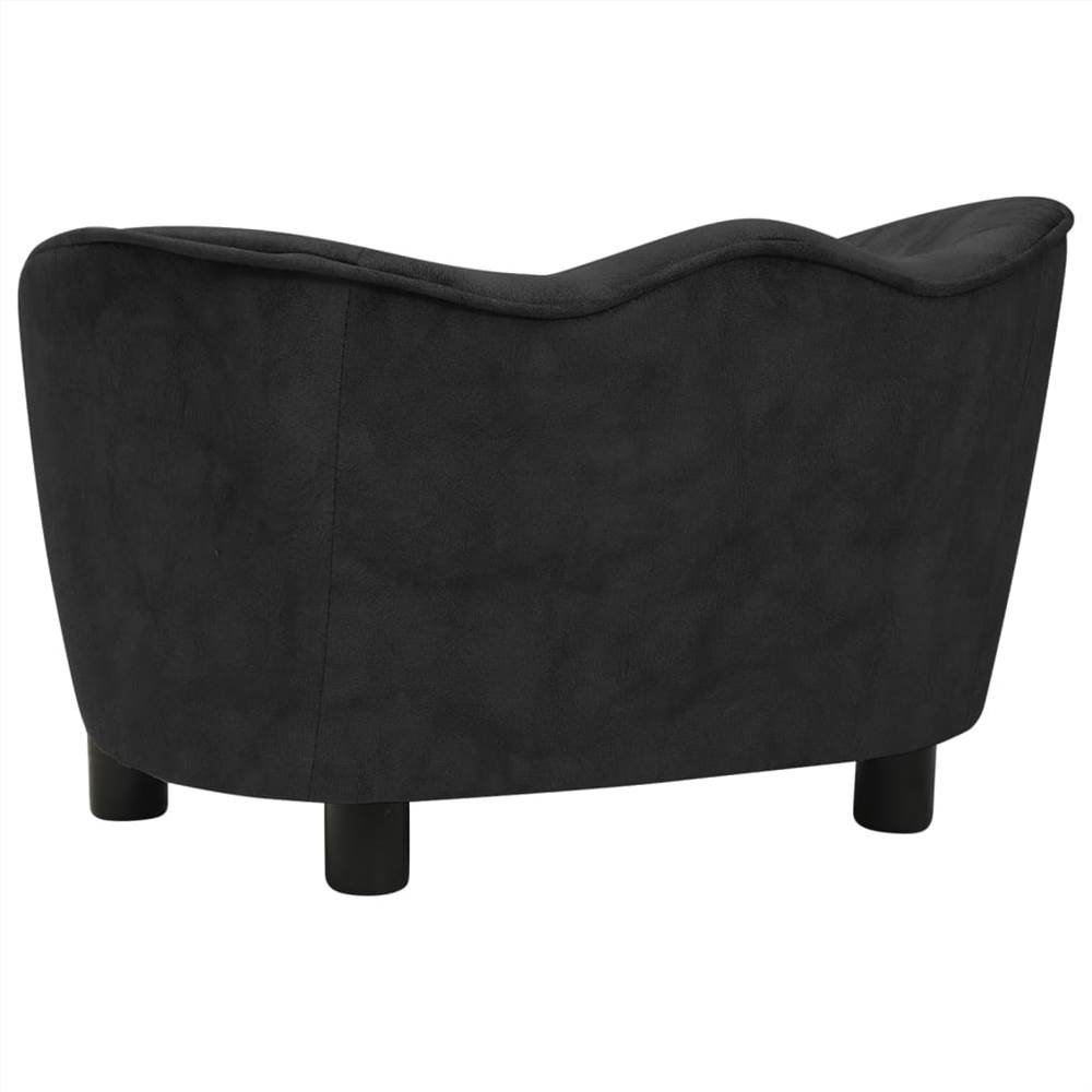 Dog Sofa Black 66x43x40 cm Plush