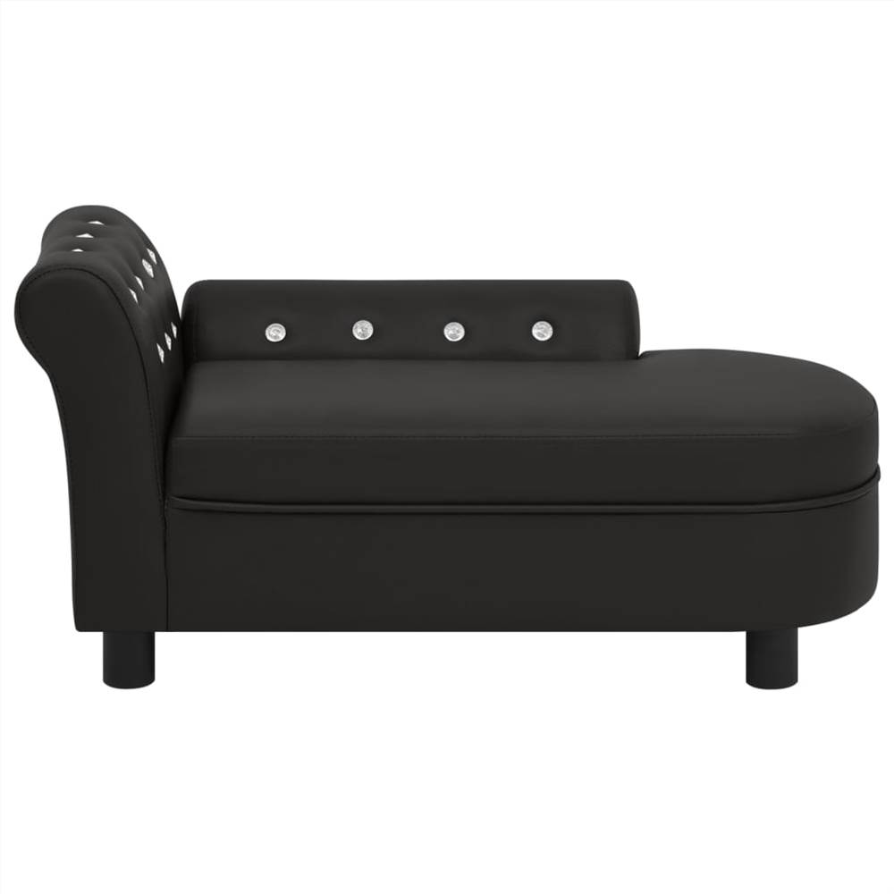 Dog Sofa Black 83x45x42 cm Faux Leather