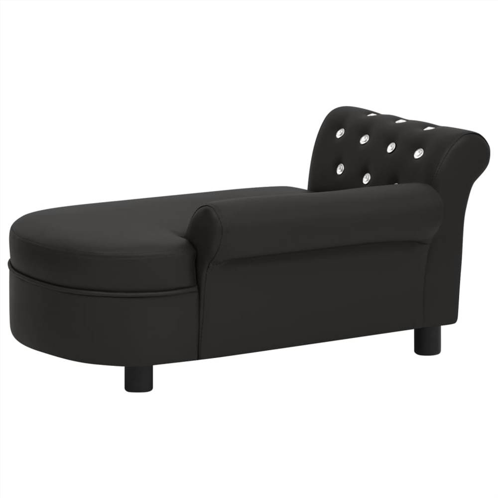 Dog Sofa Black 83x45x42 cm Faux Leather