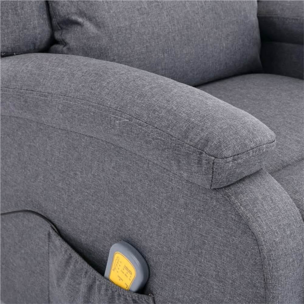 Electric Massage Recliner Dark Grey Fabric