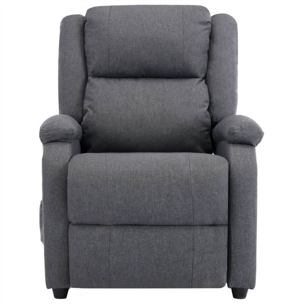 Electric Massage Recliner Dark Grey Fabric