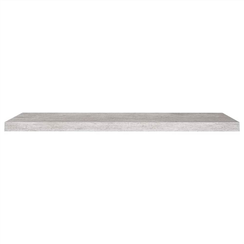 Floating Wall Shelves 4 pcs Concrete Grey 100x23.5x3.8 cm MDF