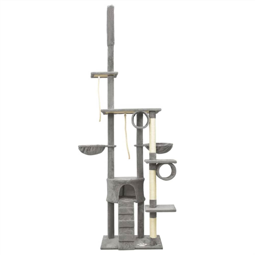 Floor to Ceiling Cat Tree Grey 220-240 cm