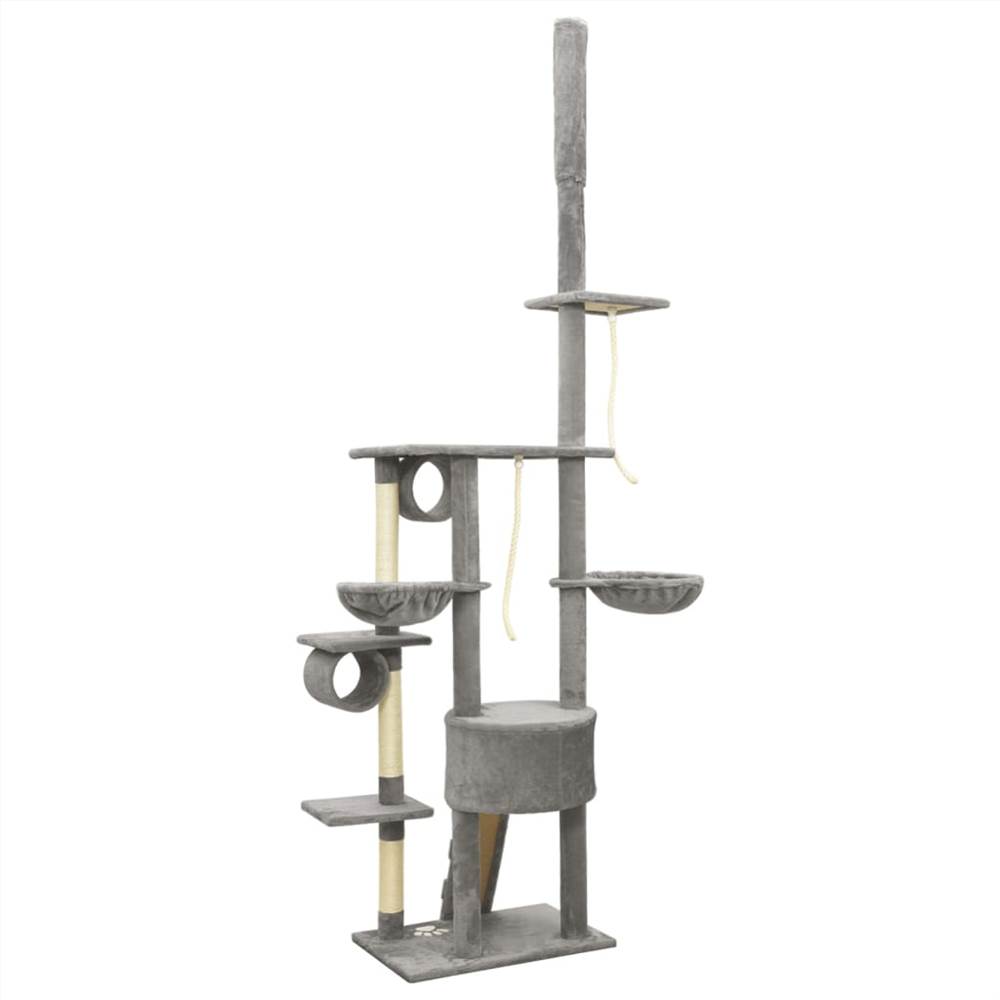 Floor to Ceiling Cat Tree Grey 220-240 cm