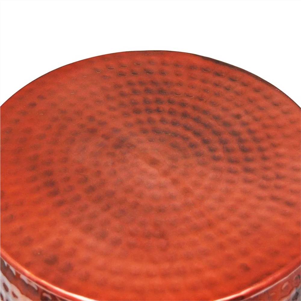 Hocker/Side Table Barrel Shape Copper Brown