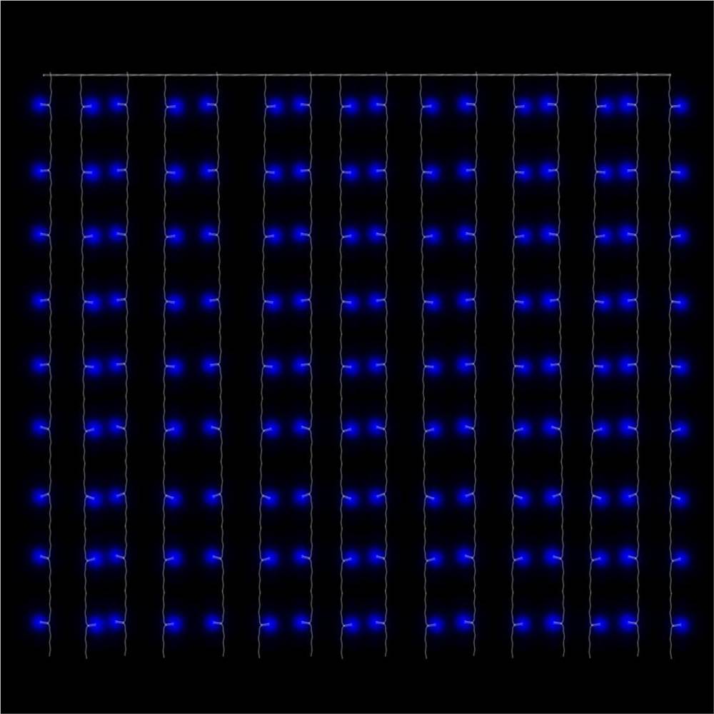 LED Curtain Fairy Lights 3x3m 300 LED Blue 8 Function
