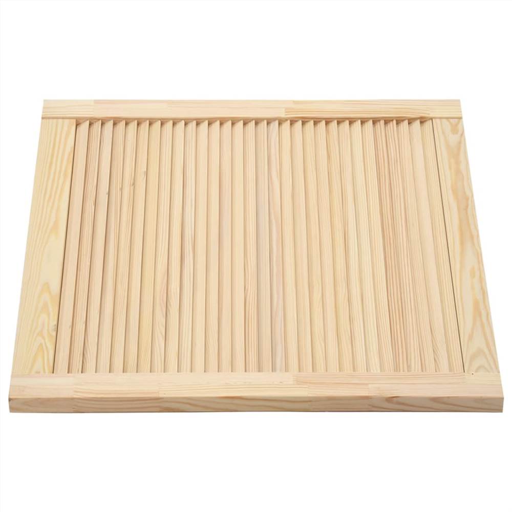 Louvred Doors 4 pcs Solid Pine Wood 39.5x39.4 cm