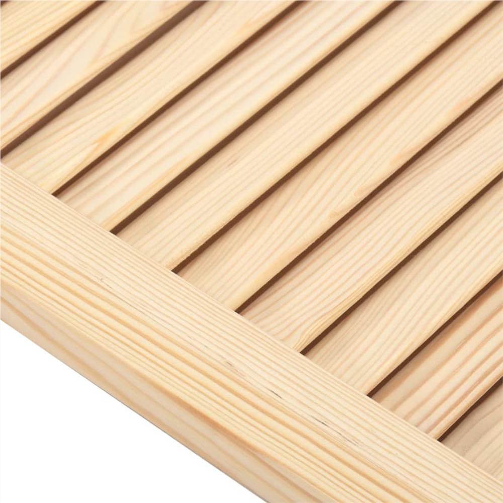 Louvred Doors 4 pcs Solid Pine Wood 39.5x39.4 cm