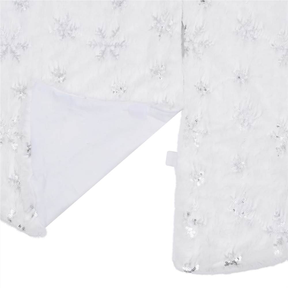 Luxury Christmas Tree Skirt White 122 cm Faux Fur