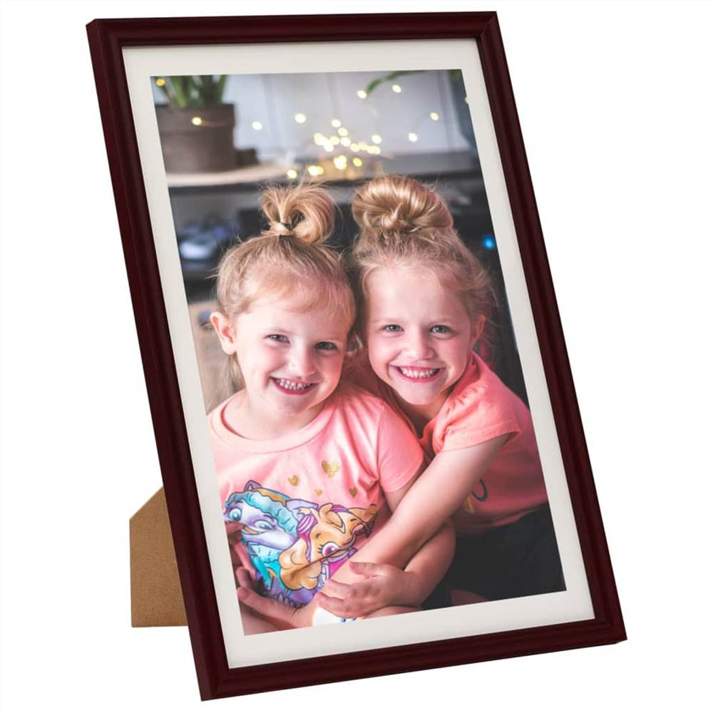 Photo Frames Collage 3 pcs for Wall or Table Dark Red 70x90 cm