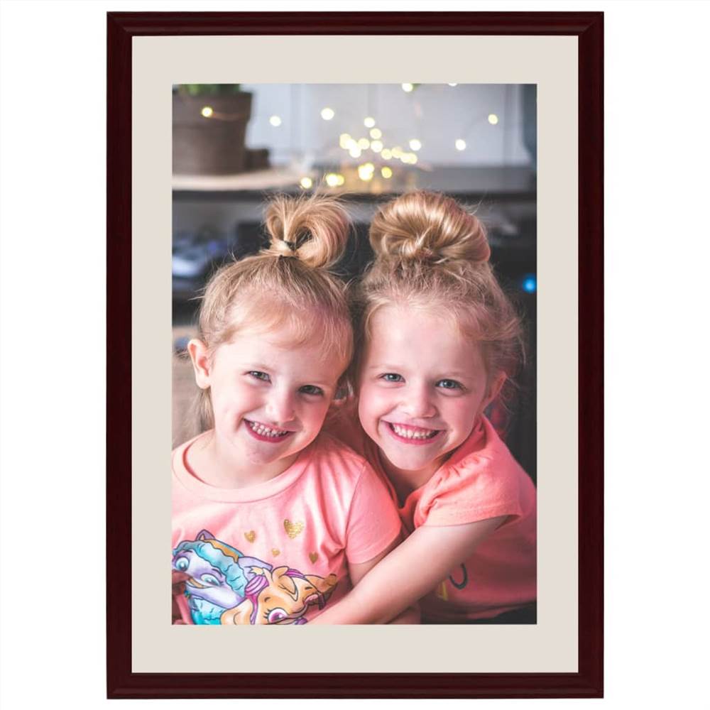 Photo Frames Collage 3 pcs for Wall or Table Dark Red 70x90 cm