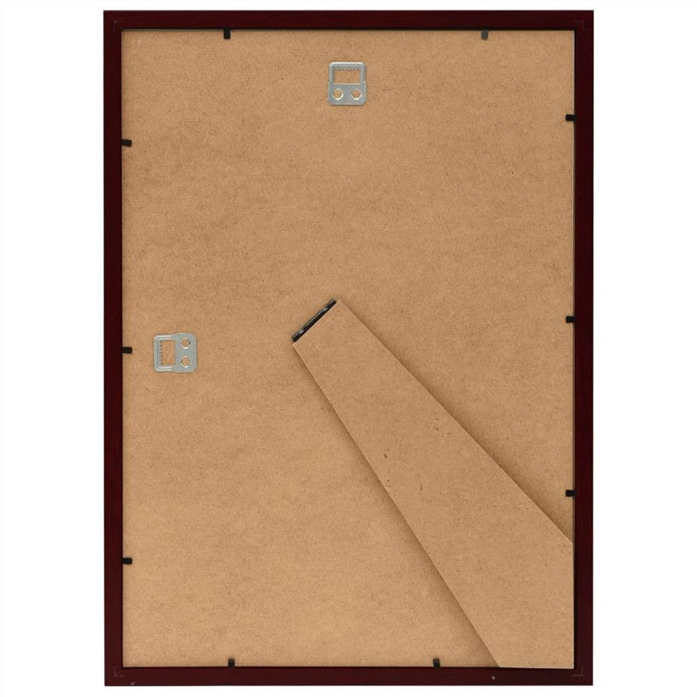 Photo Frames Collage 3 pcs for Wall or Table Dark Red 70x90 cm