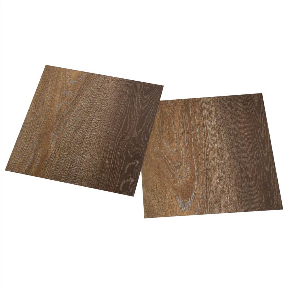 Self-adhesive Flooring Planks 20 pcs PVC 1.86 m² Brown