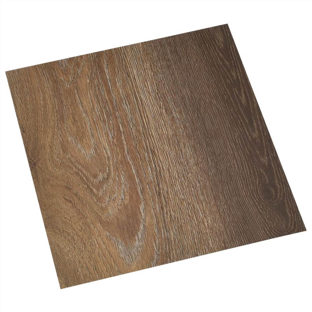 Self-adhesive Flooring Planks 20 pcs PVC 1.86 m² Brown