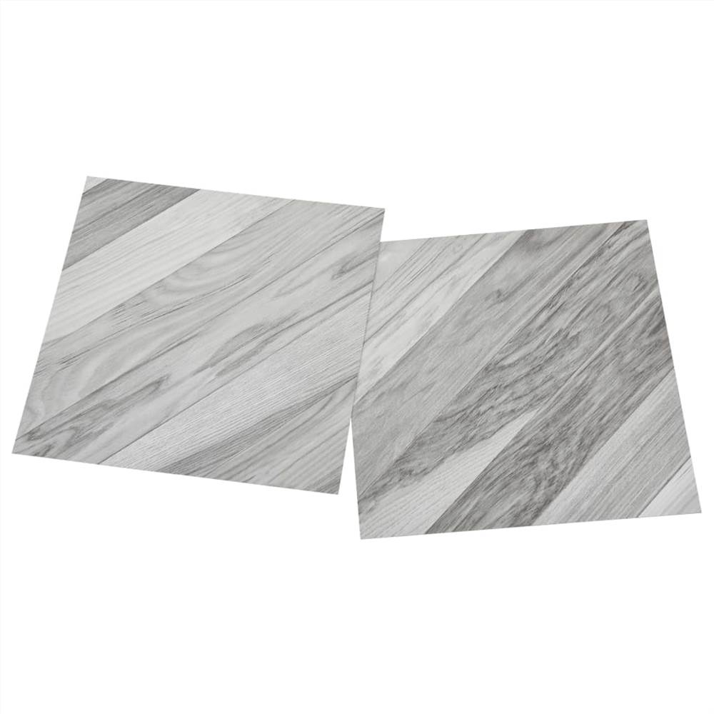 Self-adhesive Flooring Planks 20 pcs PVC 1.86 m² Grey Striped