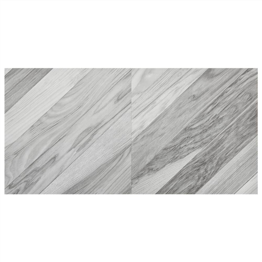Self-adhesive Flooring Planks 20 pcs PVC 1.86 m² Grey Striped