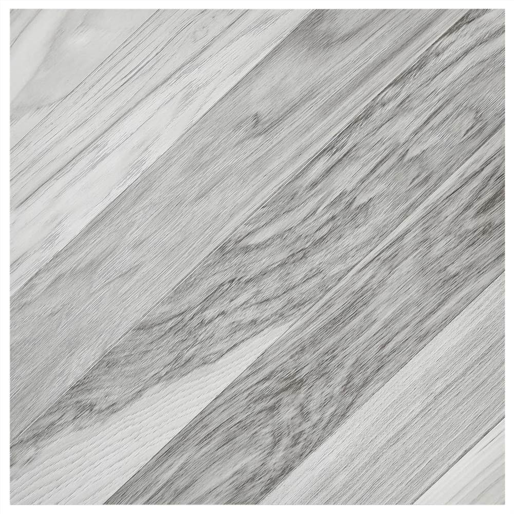 Self-adhesive Flooring Planks 20 pcs PVC 1.86 m² Grey Striped