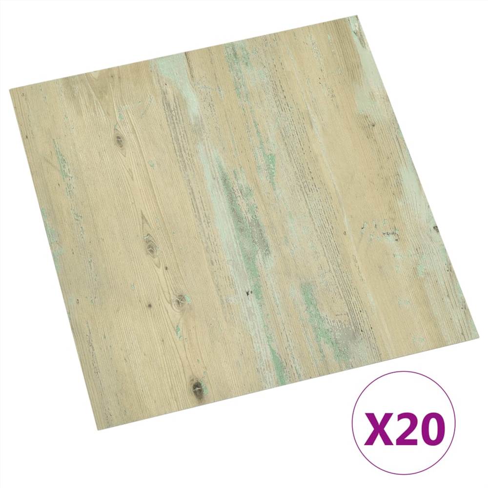 Self-adhesive Flooring Planks 20 pcs PVC 1.86 m² Light Brown