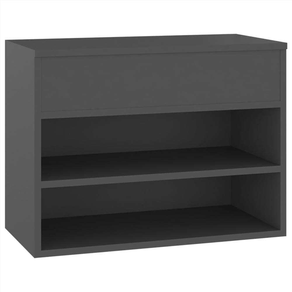 Shoe Bench Grey 60x30x45 cm Chipboard