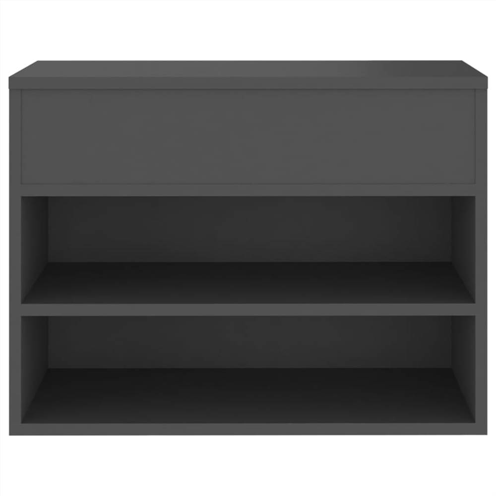 Shoe Bench Grey 60x30x45 cm Chipboard