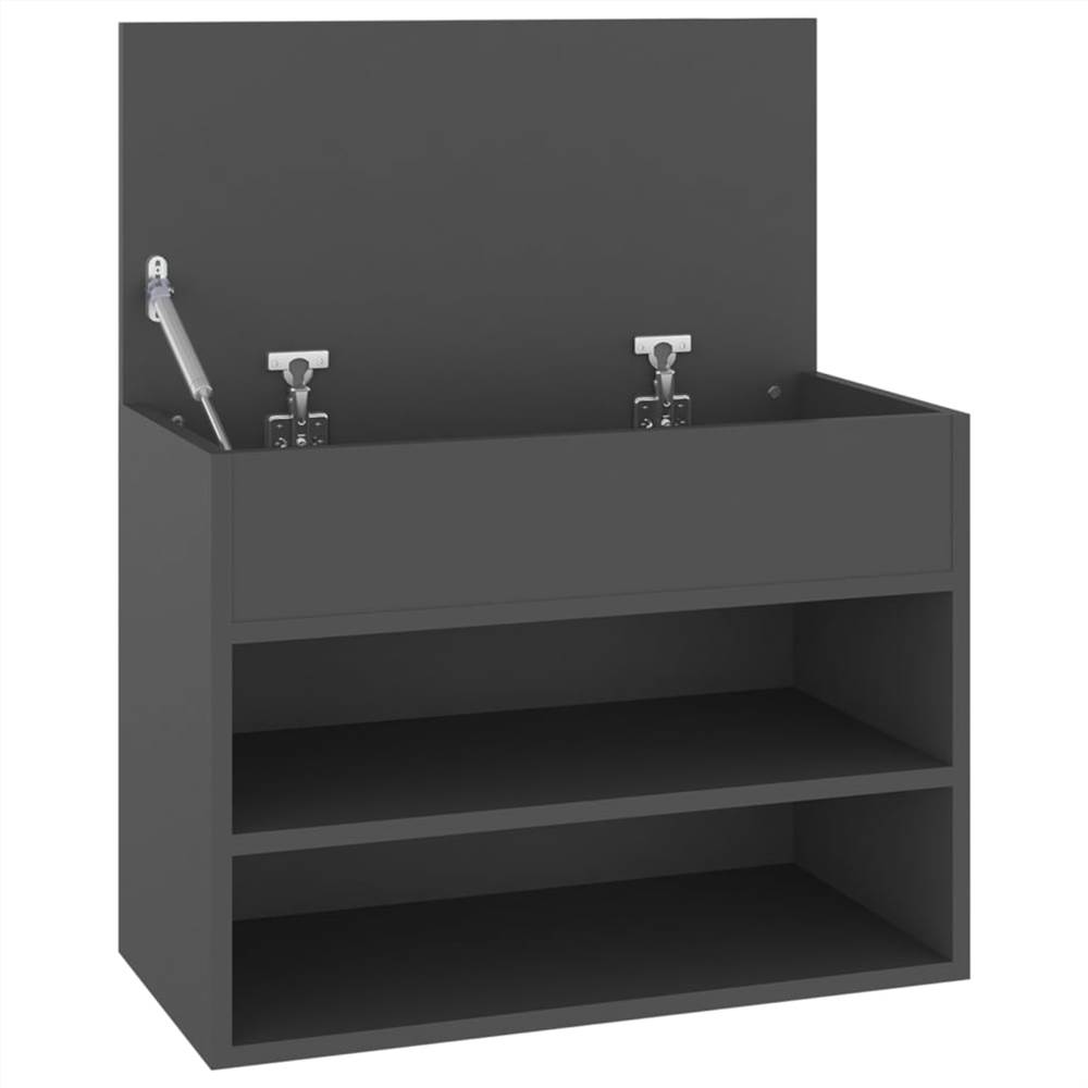 Shoe Bench Grey 60x30x45 cm Chipboard