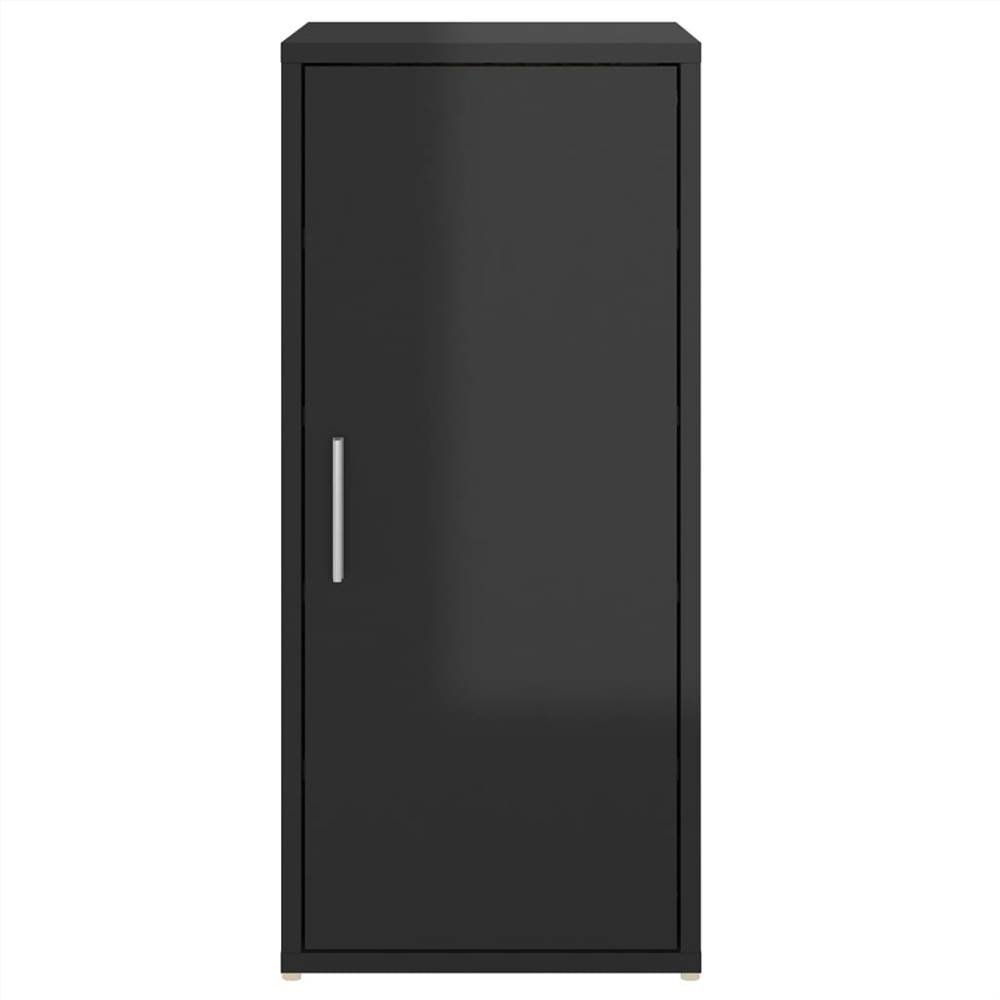 Shoe Cabinet High Gloss Black 32x35x70 cm Chipboard