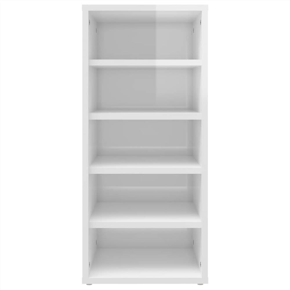 Shoe Cabinet High Gloss White 31.5x35x70 cm Chipboard