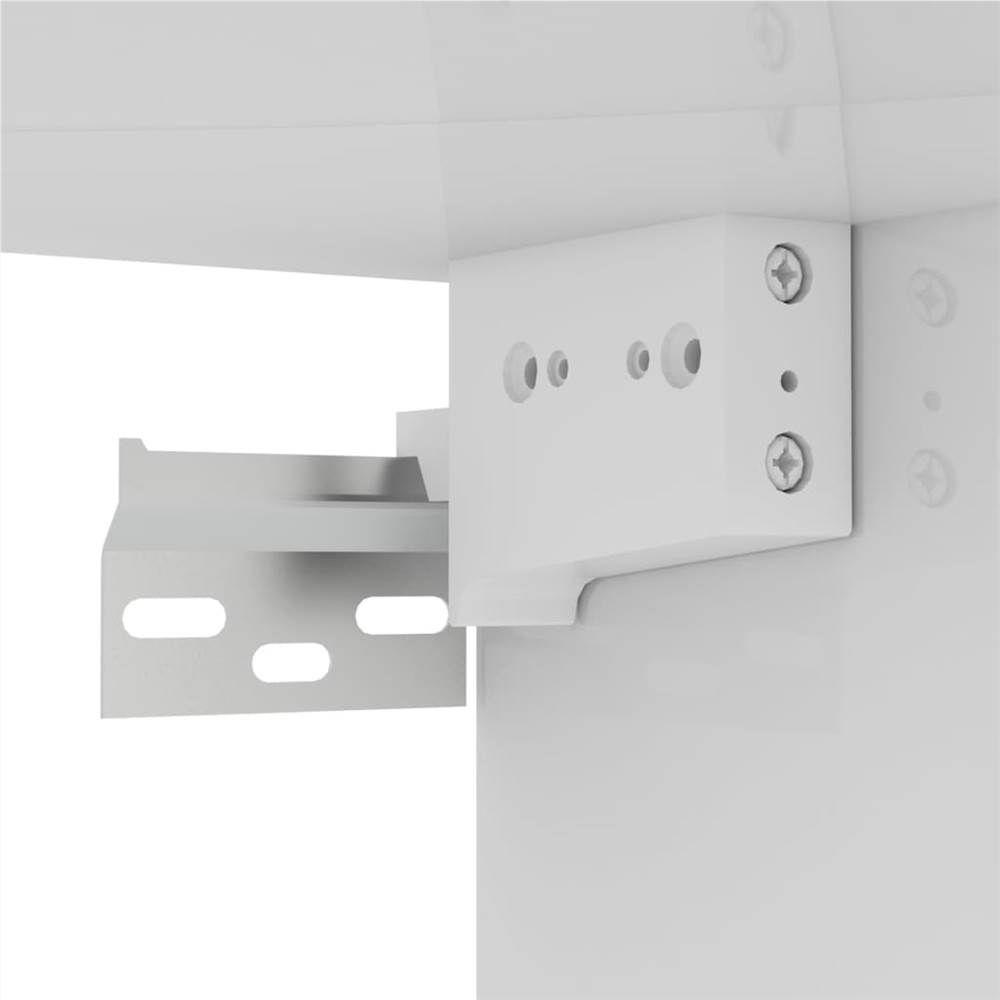 Shoe Cabinet High Gloss White 31.5x35x70 cm Chipboard