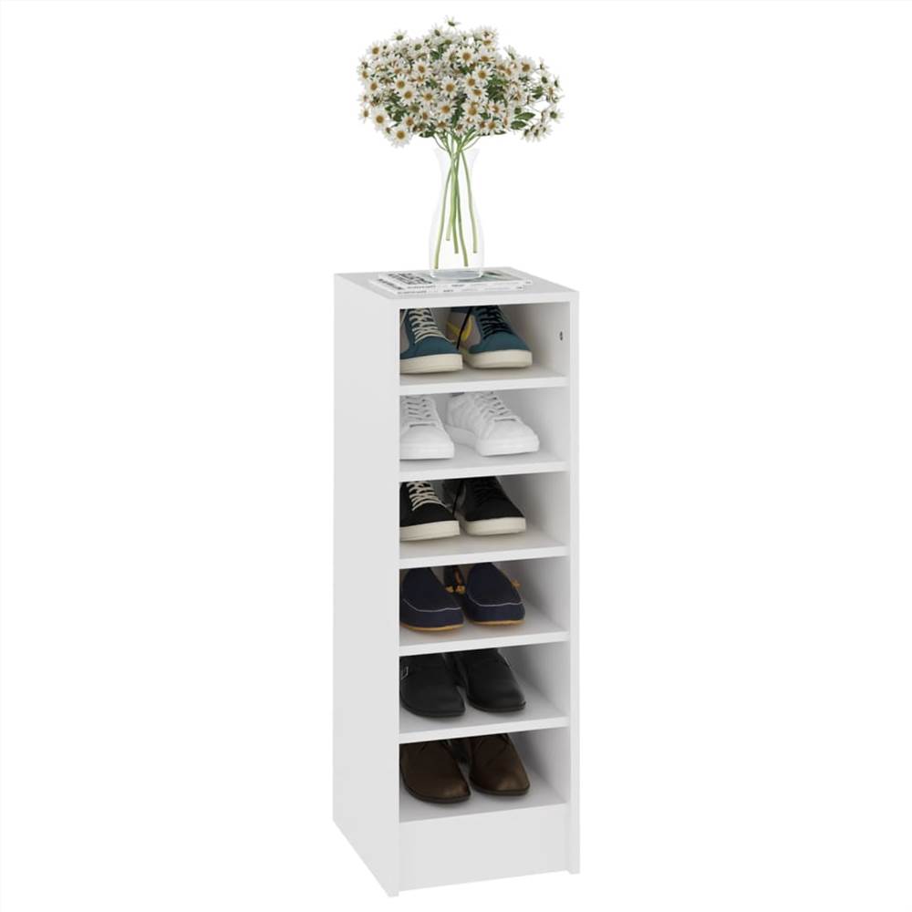 Shoe Cabinet White 31.5x35x90 cm Chipboard