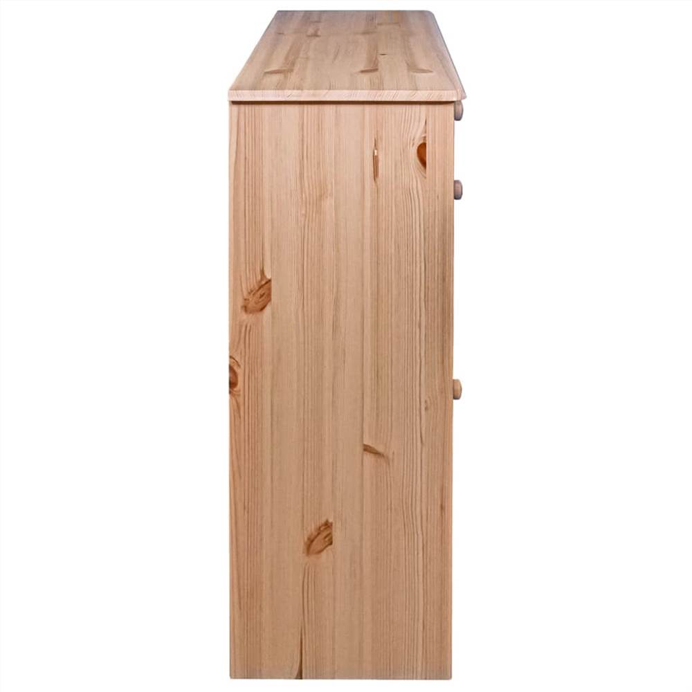 Shoe Cabinet with 2 Flaps 113x35x89 cm Solid Pine Wood