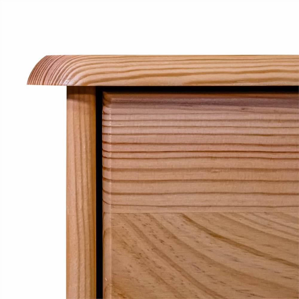 Shoe Cabinet with 2 Flaps 113x35x89 cm Solid Pine Wood