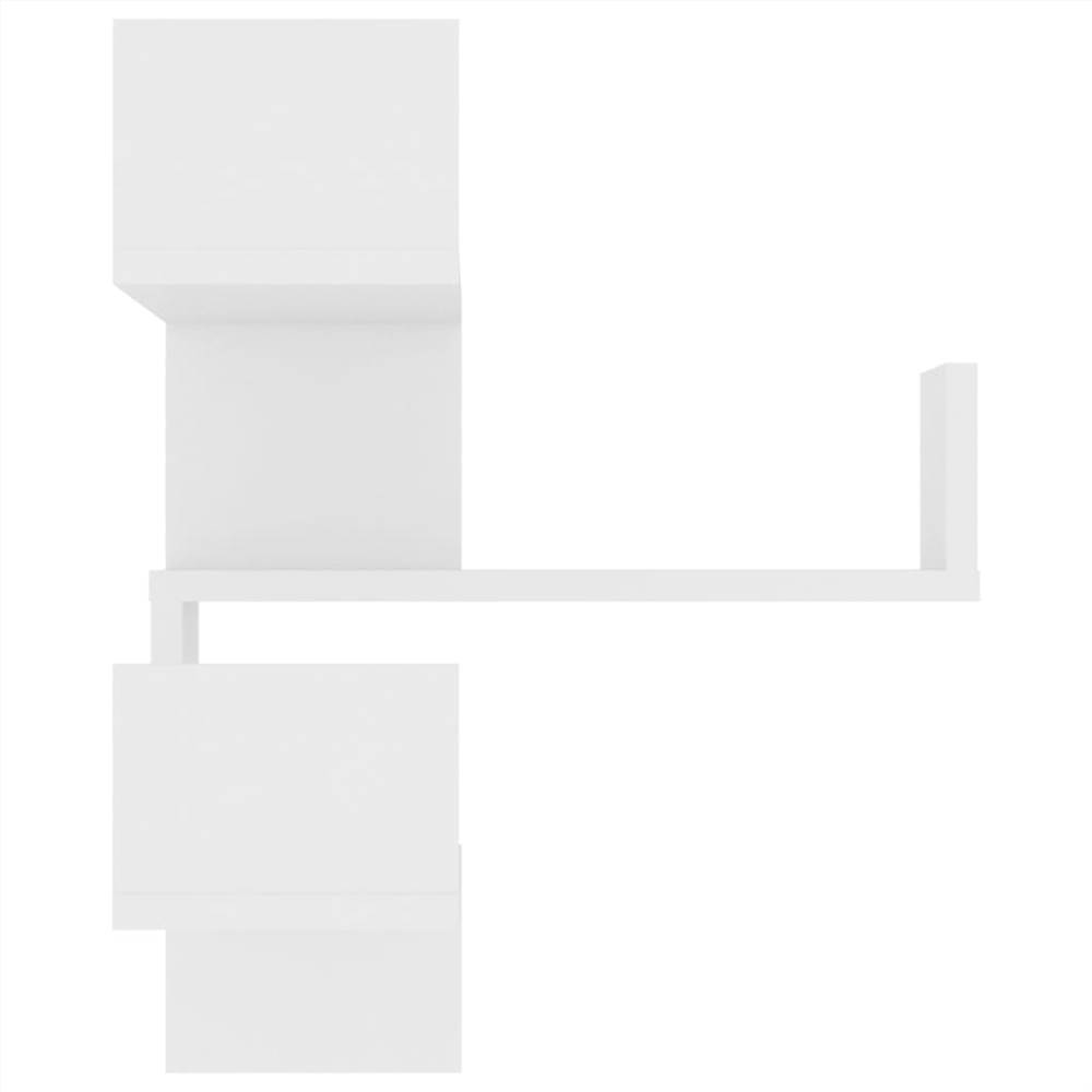 Wall Corner Shelves 2 pcs White 40x40x50 cm Chipboard