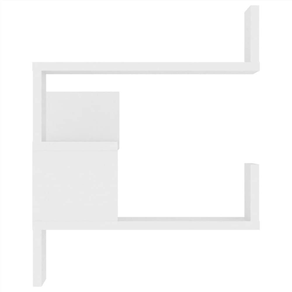 Wall Corner Shelves 2 pcs White 40x40x50 cm Chipboard