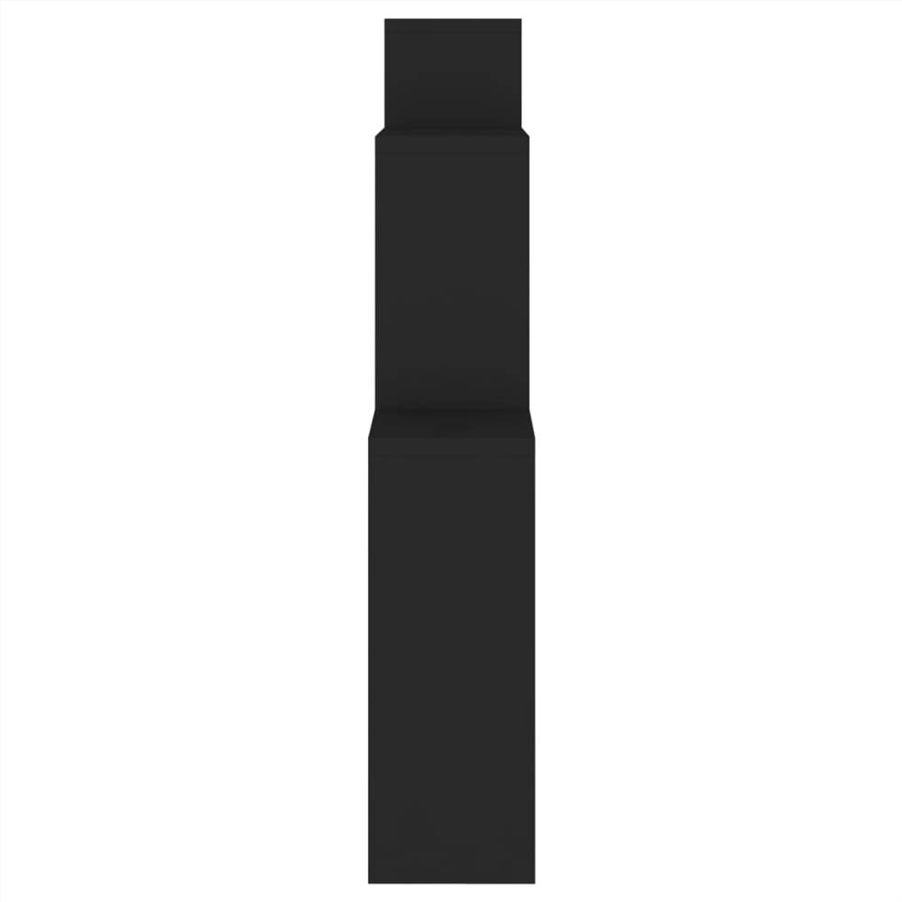 Wall Cube Shelf Black 80x15x78.5 cm Chipboard