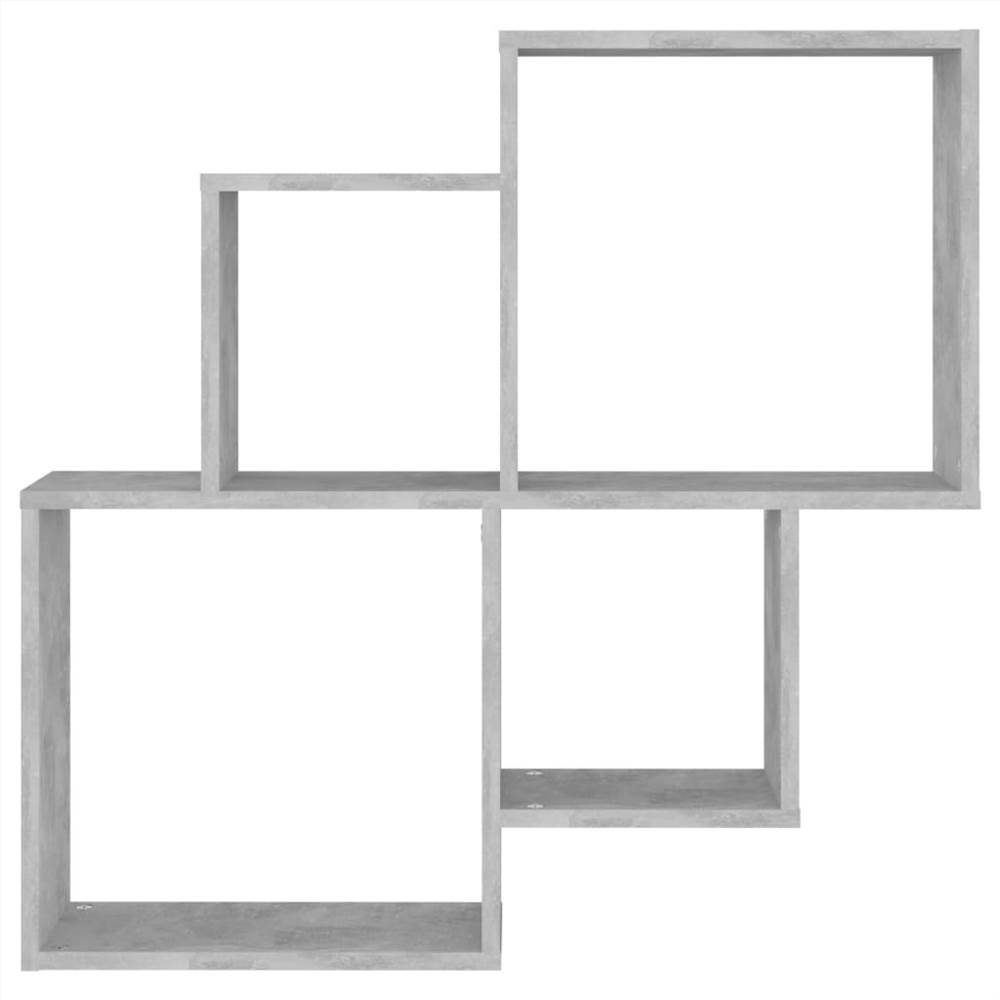 Wall Cube Shelf Concrete Grey 80x15x78.5 cm Chipboard