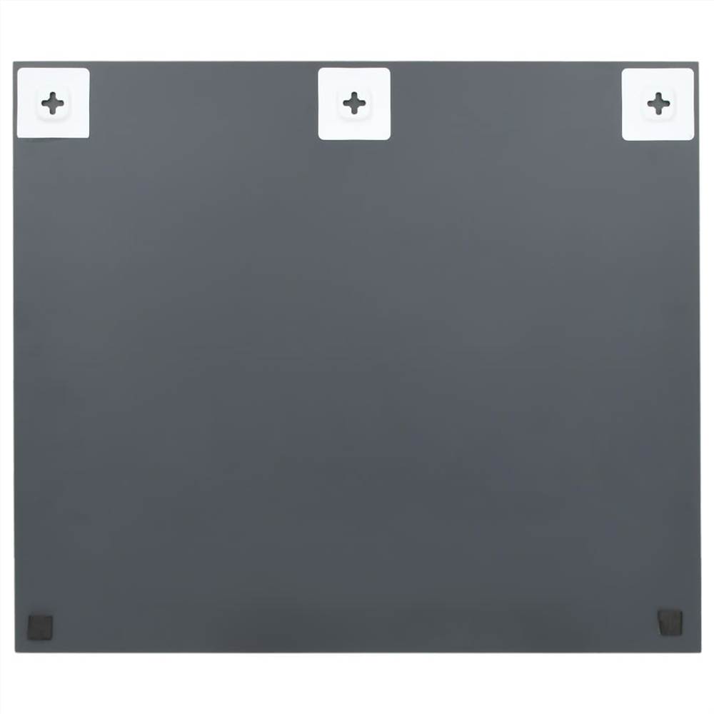 Wall Frameless Mirror with LED Lights Rectangular Glass