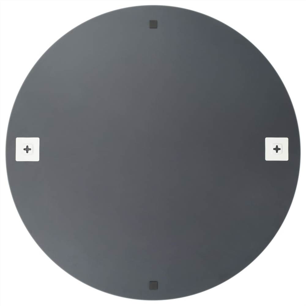 Wall Frameless Mirror with LED Lights Round Glass