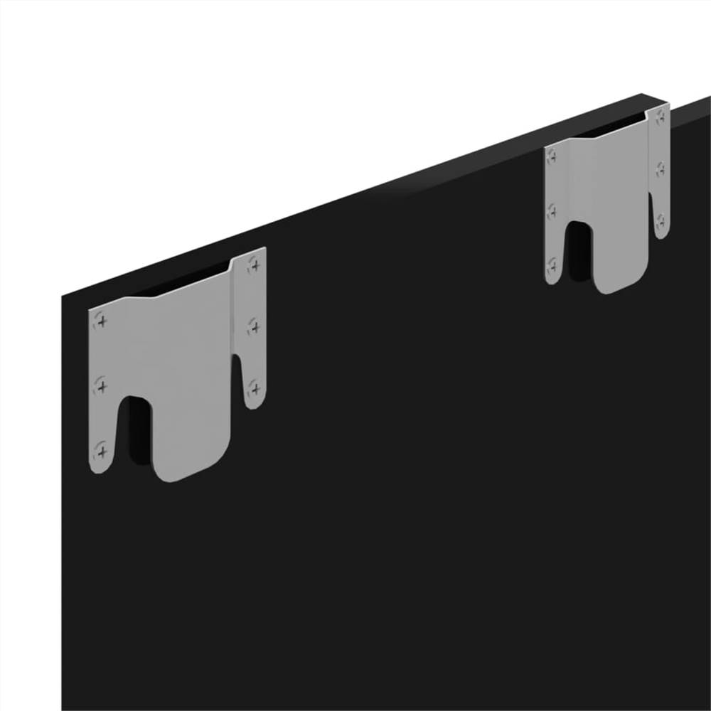 Wall TV Cabinet High Gloss Black 120x23.5x90 cm Chipboard