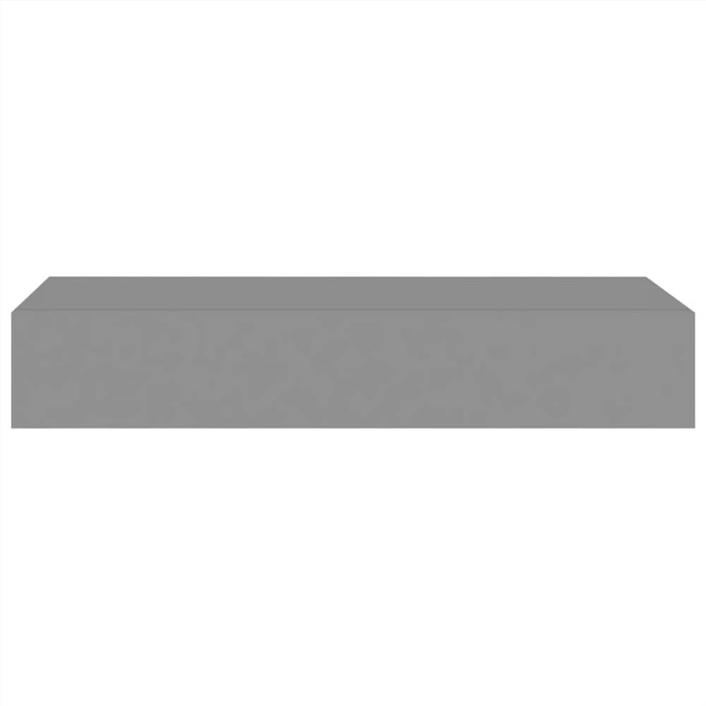 Wall-mounted Drawer Shelves 2 pcs Grey 60x23.5x10cm MDF