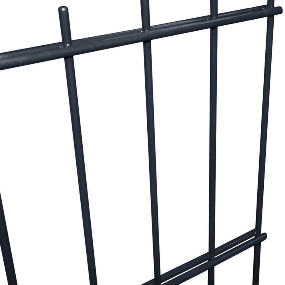 2D Garden Fence Panels 2.008x1.23 m 4 m (Total Length) Grey