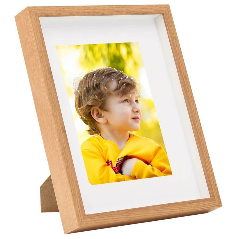 3D Box Photo Frames 3 pcs Oak 21x29.7 cm for 15x20 cm Picture