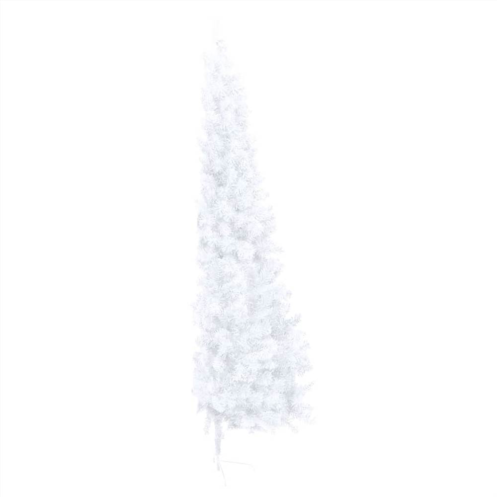 Artificial Half Christmas Tree with Stand White 210 cm PVC