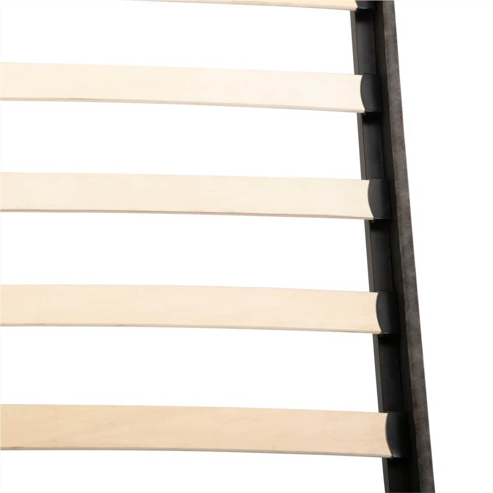 Bed Frame Dark Grey Fabric 135x190 cm