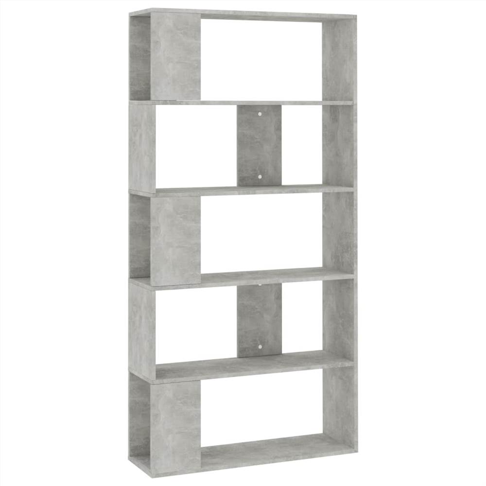 Book Cabinet/Room Divider Concrete Grey 80x24x159 cm Chipboard