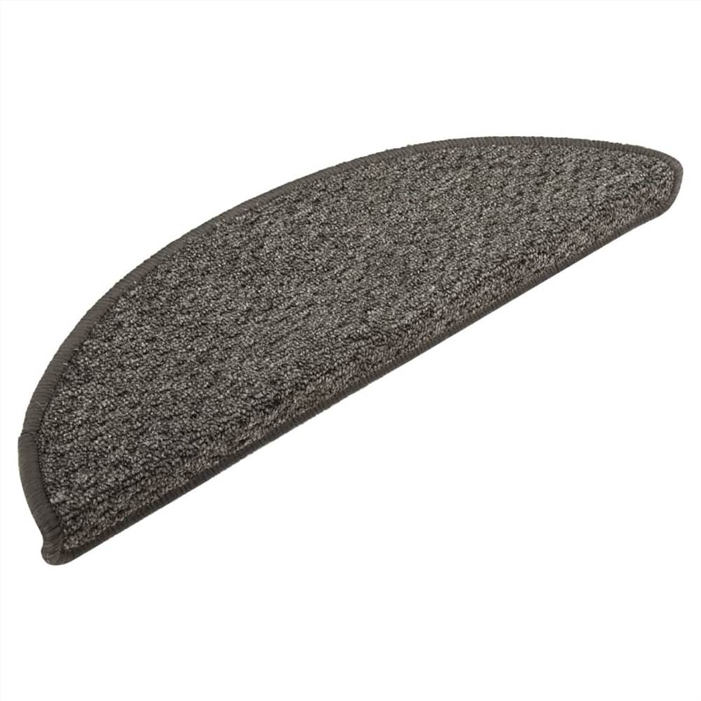 Carpet Stair Treads 15 pcs Anthracite 65x25 cm