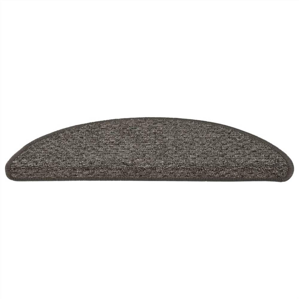 Carpet Stair Treads 15 pcs Anthracite 65x25 cm