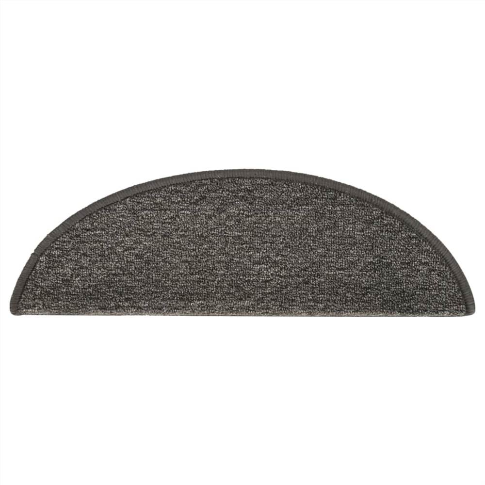 Carpet Stair Treads 15 pcs Anthracite 65x25 cm